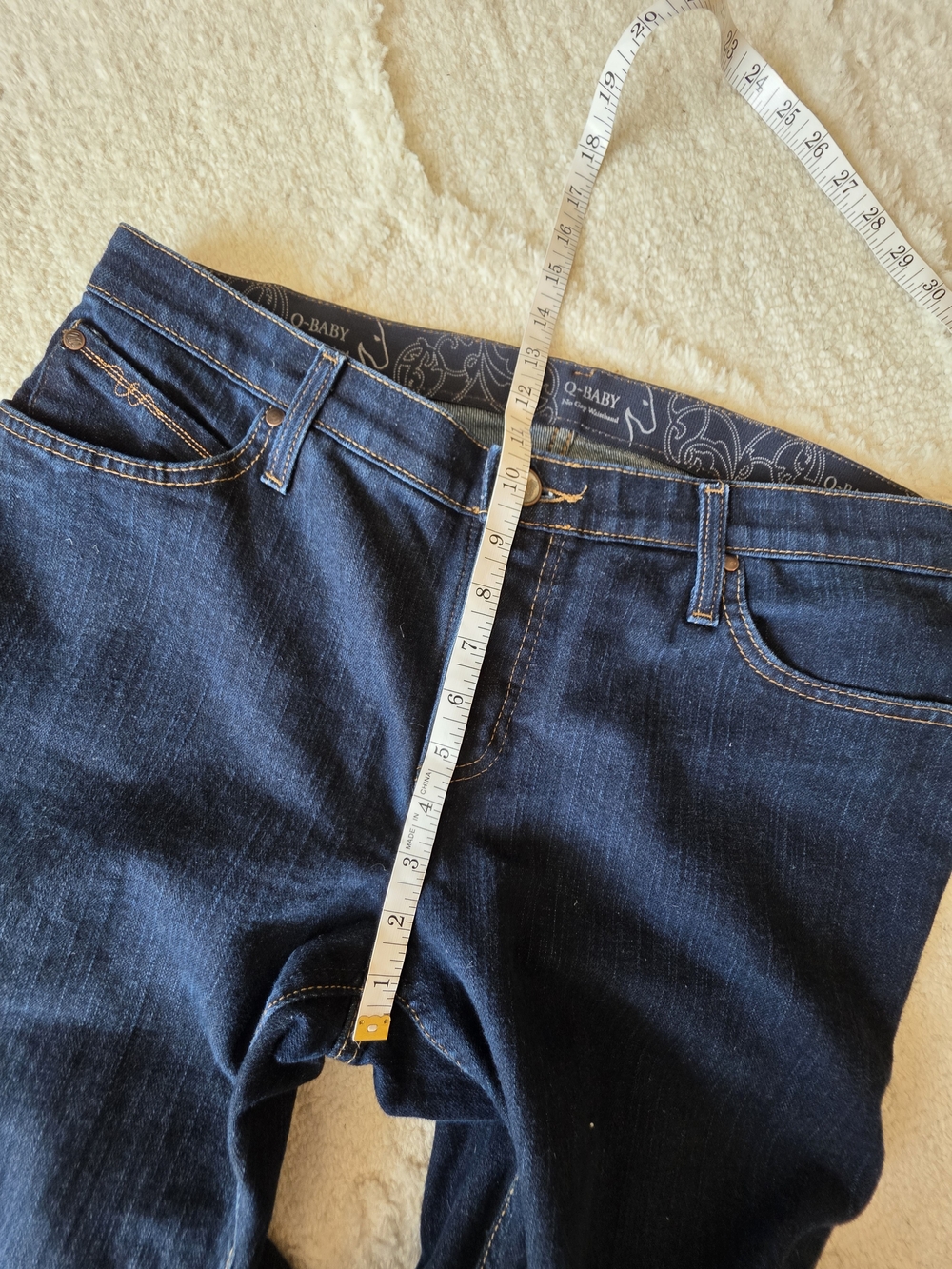 Women's Dark Blue Bootcut Jeans - Picture 14 of 15